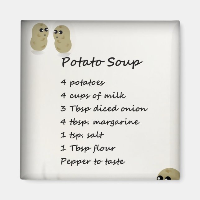 Kartoffelsuppe Rezept Magnet (Vorne)
