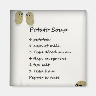 Kartoffelsuppe-Rezept-Magnet Magnet