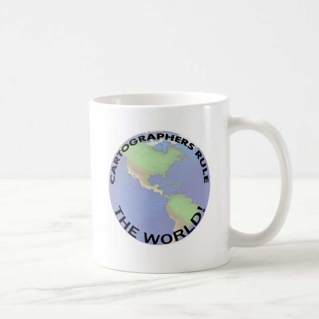 Kartografen regieren die Welt! Kaffeetasse (Rechts)
