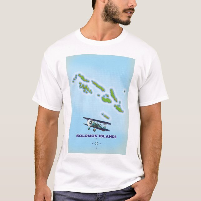 Kartografie-Karte der Salomonen T-Shirt (Vorderseite)