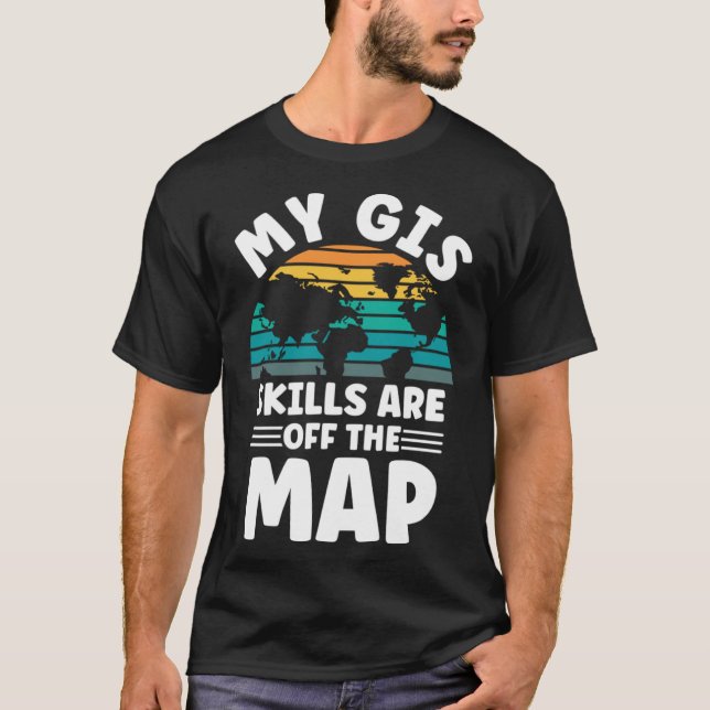 Kartografie Topographie Mapping Geographer T-Shirt (Vorderseite)