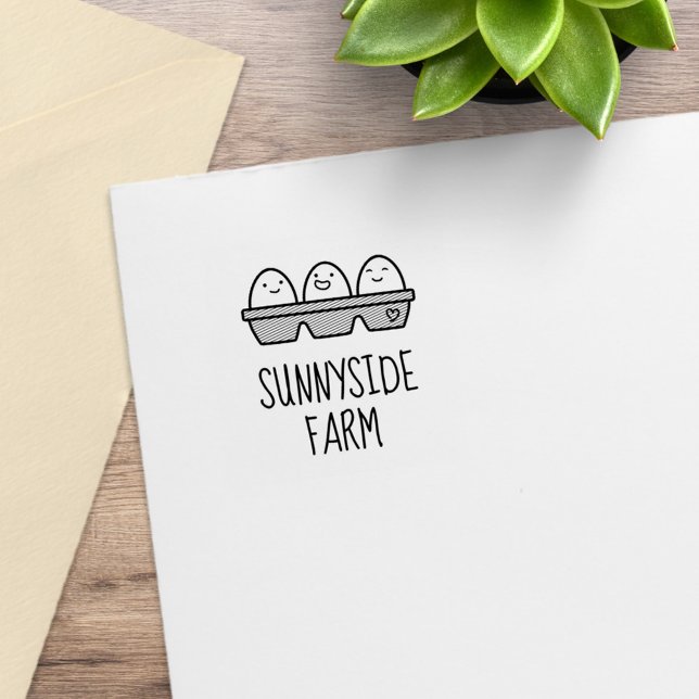 Karton 2 für frische landwirtschaftliche Eier Gummistempel (Von Creator hochgeladen)