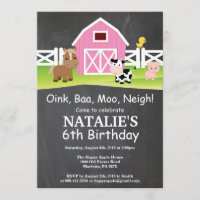 Karton Farm Birthday Invasion Barnyard Party