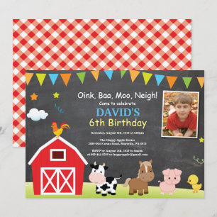 Karton Farm Geburtstag Einladung Barnyard Party