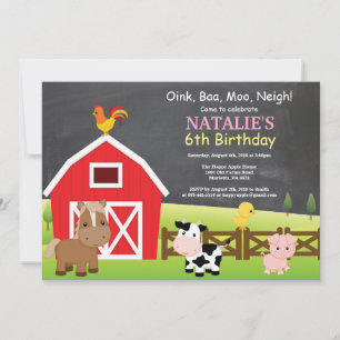 Karton Farm Geburtstag Einladung Barnyard Party