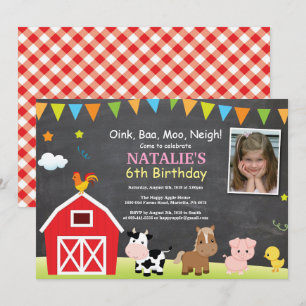 Karton Farm Geburtstag Einladung Barnyard Party