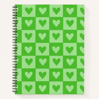 Karton Green Heart Notebook Notizbuch