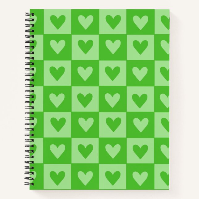 Karton Green Heart Notebook Notizbuch (Vorderseite)