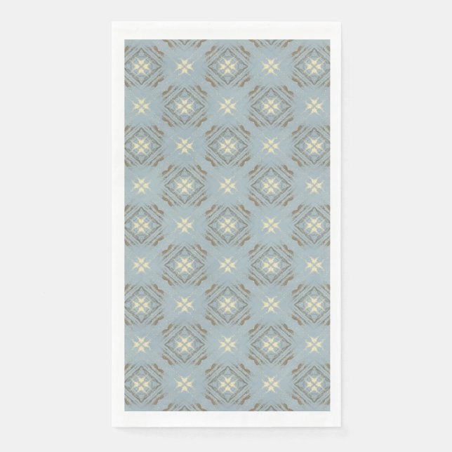 Karton-Muster für aquamarine, cremefarbene und bra Serviette (Vorderseite)