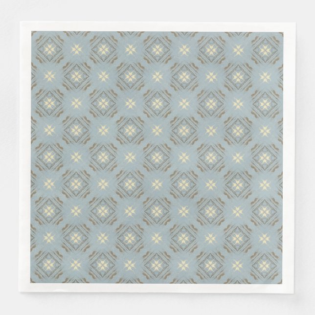 Karton-Muster für aquamarine, cremefarbene und bra Serviette (Vorderseite)