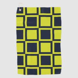 Karton Navy Blue Green Checkerboard Golfhandtuch