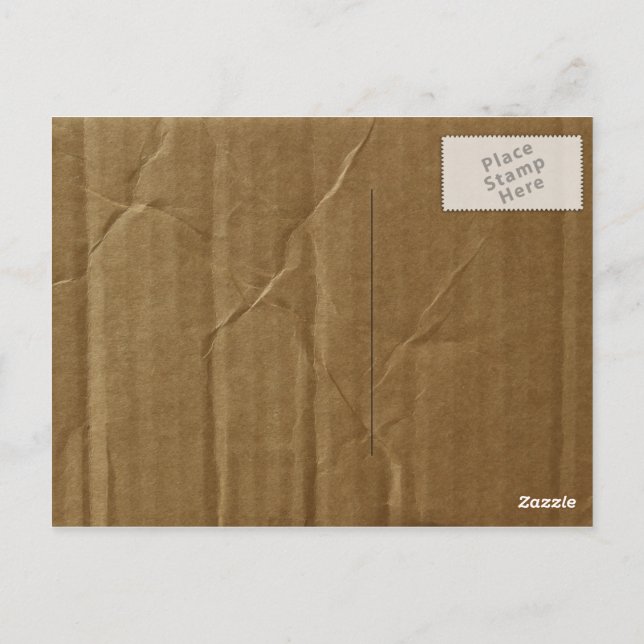 Karton Postkarte (Rückseite)
