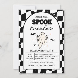 Karton Retro Spooktacular Halloween Einladung