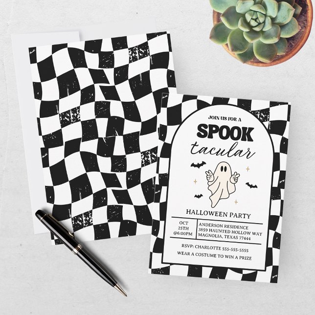 Karton Retro Spooktacular Halloween Einladung (Von Creator hochgeladen)