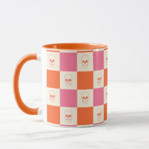 Karton-Skulpturen in Rosa, Orange und Creme Tasse