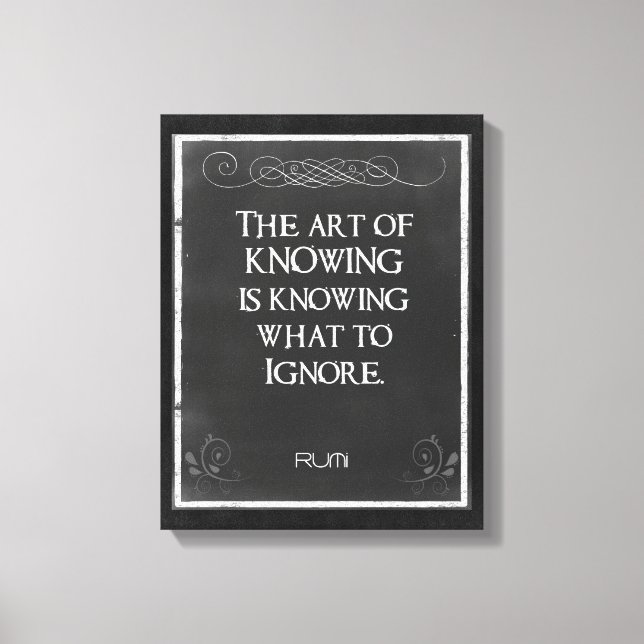 Karton-Typografie mit einem inspirierenden Zitat Leinwanddruck (Vorderseite)