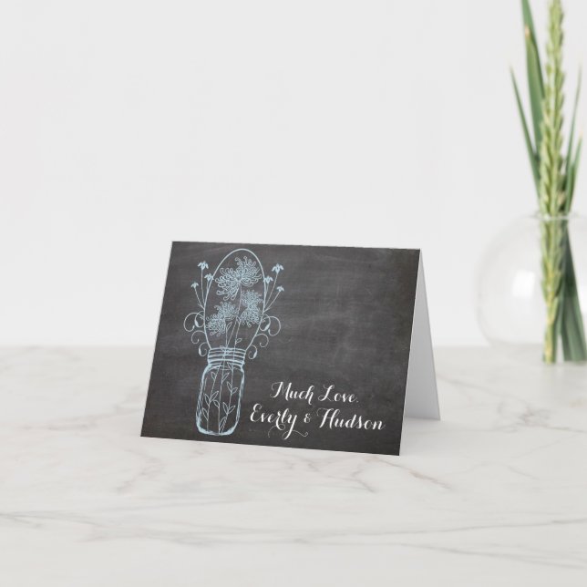 Karton Typografie Wedding Vielen Dank Dankeskarte (Vorderseite)