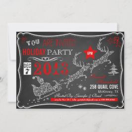 Karton Typografie Weihnachtsfeierliche Party Einla Einladung