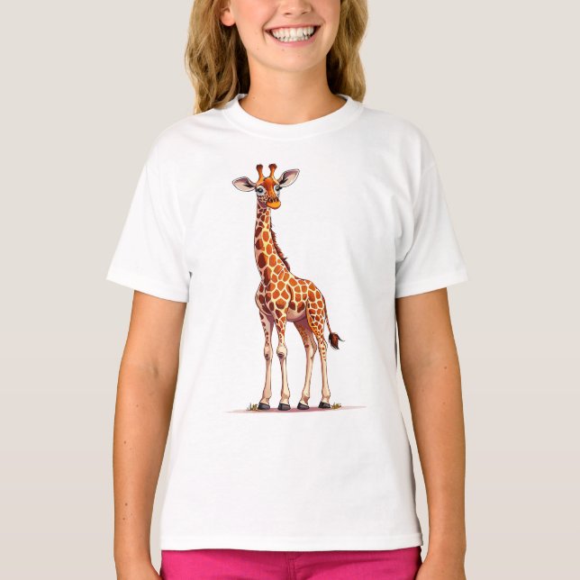 Kartoonische Giraffe T-Shirt (Vorderseite)