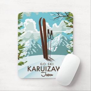 Karuizawa Japan Skifahrplakat Mousepad