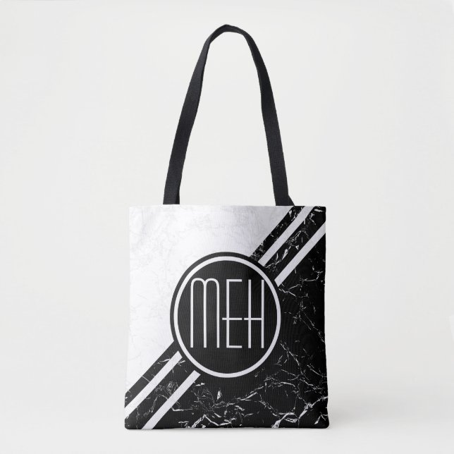 Karussell, 2Tone BW1 Monogramm Tasche (Vorderseite)