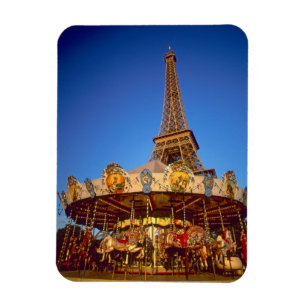 Karussell, Eiffelturm, Paris, Frankreich Magnet