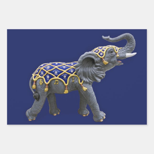 Karussell-Foto-Umschlagpapier für Tiere Geschenkpapier Set (Vorderseite)