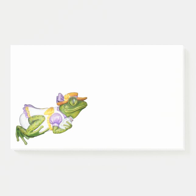 Karussell-Frosch-Foto 10x6 Hinweise Post-it Klebezettel (Vorderseite)