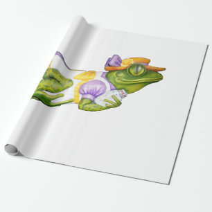 Karussell Frösche Foto Geschenkpapier