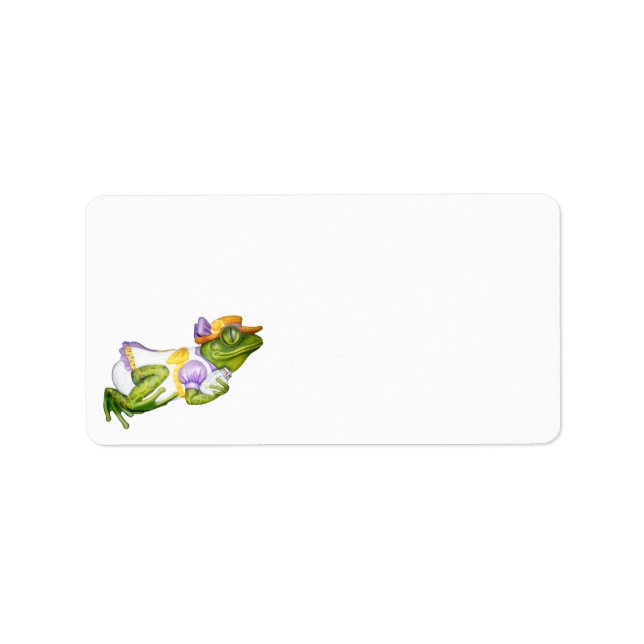 Karussell-Frösche-Foto-Papier-Stationierung Adressaufkleber (Vorne)