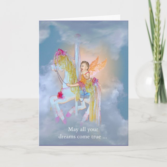 Karussell - Geburtskarte Karte (Vorderseite)