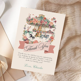 Karussell-Karneval Geburtstag Dankeskarte