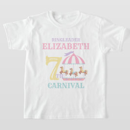 Karussell Karneval Geburtstag Shirt Pastell