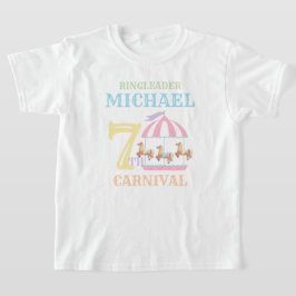 Karussell Karneval Geburtstag Shirt Pastell