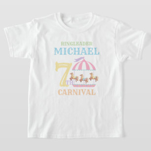 Karussell Karneval Geburtstag Shirt Pastell