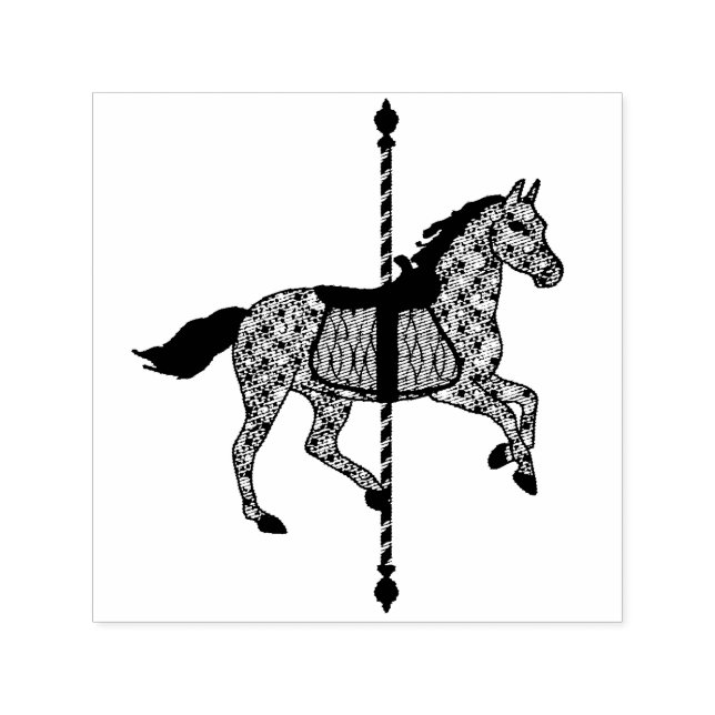 Karussell/Merry-go-Round-Horse Permastempel (Design)