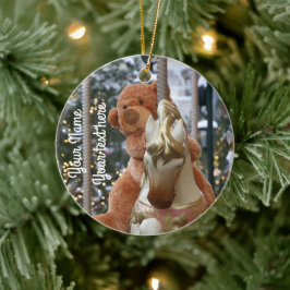 Karussell mit Teddy Bear Keramik Ornament