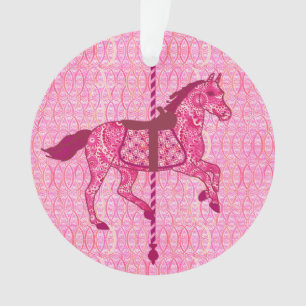 Karussell Pferd - Fuchsia Pink Ornament