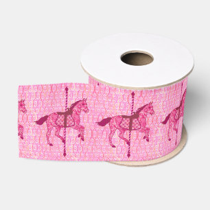 Karussell Pferd - Fuchsia Pink Ripsband