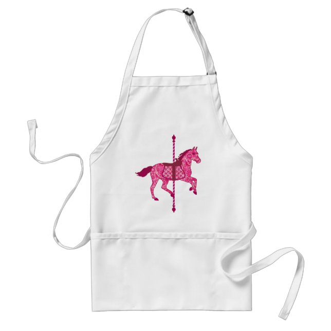 Karussell Pferd - Fuchsia Pink Schürze (Vorne)