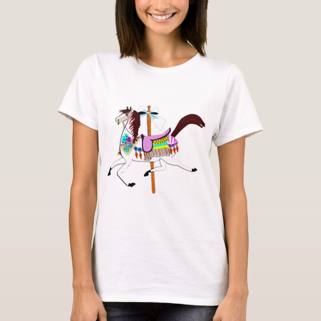 Karussell-Pferd T-Shirt (Vorderseite)