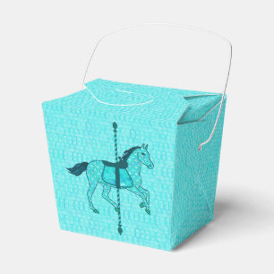 Karussell Pferd - Türkis und Aqua Geschenkschachtel