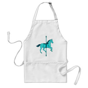 Karussell Pferd - Türkis und Aqua Schürze