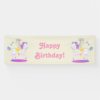 Karussell-Pferdegeburtstagsfahne Banner