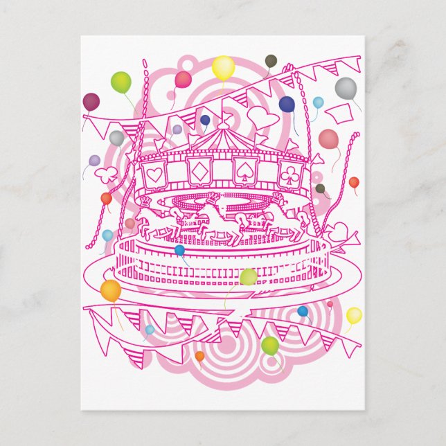 Karussell Postkarte (Vorderseite)