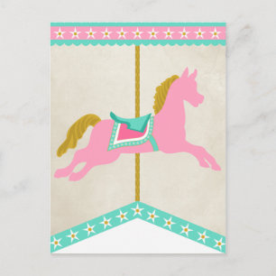 Karussell-Wimpel-Banner-Abstandshalter Postkarte
