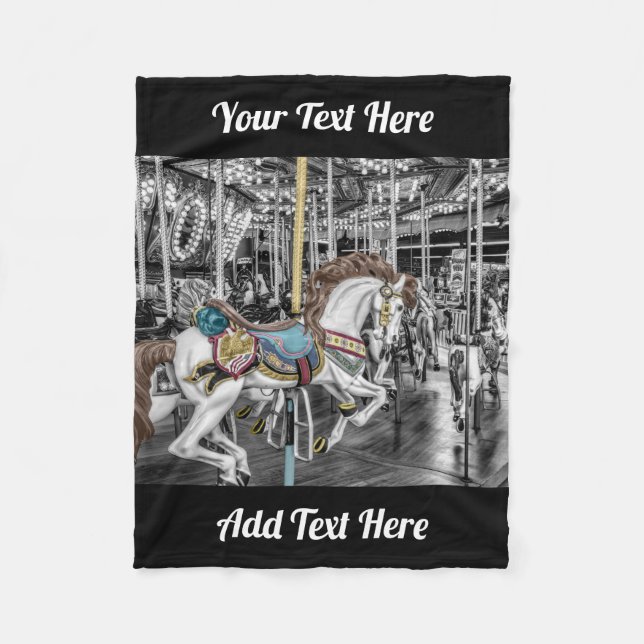 Karussellfotografie Fleecedecke (Vorderseite)