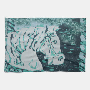 Karussellpferd Aquamarin Handtuch