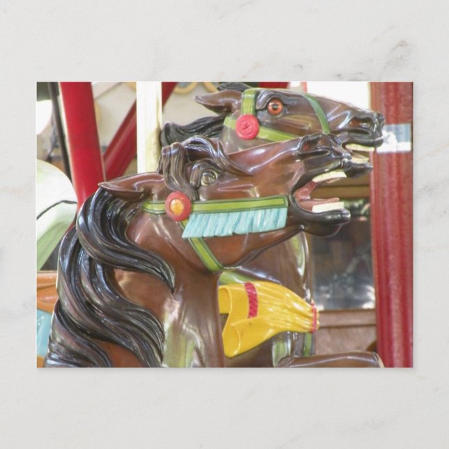 Karussellpferd Postkarte (Vorderseite)