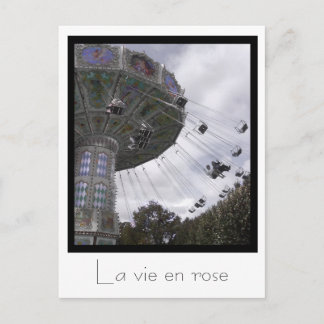 Karussellschwung auf der Postkarte von Paris